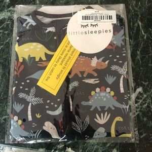 Navy Dino Little Sleepies Zippy